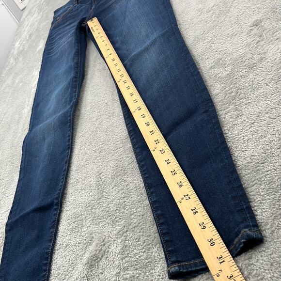 NEW Kut From the Kloth 6, Mia Mid Rise Skinny Darn Blue Denim Jeans Distressed - Picture 8 of 16